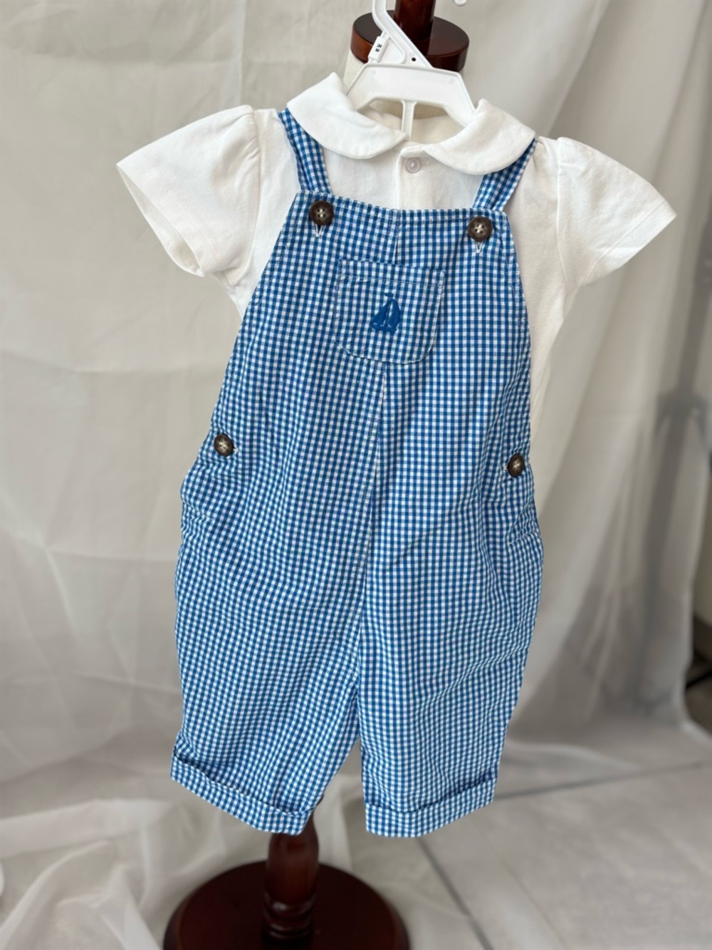 Blue boys Shorts Overalls 
(This product does NOT include the T-shirt)